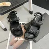 2024 Designer Summer Women's Flat High-quality Sandals Fashion New Beach Outdoor Going Out Black Sexy Multi-color Slippers Sandals