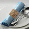 Table Cloth 2 Pcs Straw Napkin Rings Woven Serviette Vintage Decor Dining Holders Pastoral Style Buckle Valentine's Day El