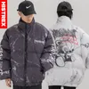 2023 histrex print psychology hurt bear men parkas jacket coats冬の温かい濃厚なフリースジャケットマンパフ女性キルトパーカー35xe＃