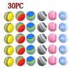 30pcsbag Eva Foam Golf Balls YellowRedBlue Rainbow Sponge Indoor Golf Practice Ball Training Aid 240328