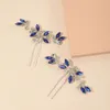 Hair Clips Barrettes 2Pcs Crystal Hairpin Accessories U-Shaped Alloy Clip Fork Princess Party Tiaras 2024 Marrige Jewelry Drop Deliver Otgvl