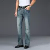 Calças de brim para homens 2023 homens grandes jeans queimados boot corte perna queimado solto ajuste cintura alta masculino designer clássico jeans w1o7 #