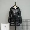 women Reflective Skirt Down Jacket 2023 New Arrivlas Female Ultra Light Weight Hooded Lg Puffer Coat Plus Size 5XL 6XL 7XL 63ZN#