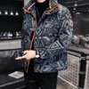 2022 Winter Neue Männer Harajuku Graffiti Druck Parkas Lose Streetwear Puffer Jacken Männlichen Fi Verdicken Warme Cott Kleidung M043 #