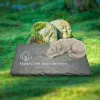 Sculptures Head Stones Monuments People The Gift Tombstone Cat Tribute Statue Memorial Resin Pet Temporary Grave Markers Cemetery Gifts