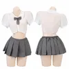 Anilv Anime Girl School Student Costume Kobiety Kobiety Śliczny strój Plaid Maid Cosplay plisowana spódnica K51Y#