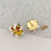Stud Emaille Tropfen Glasur Blume Ohrringe Ins Trend Nische Design Persönlichkeit Mode Hip Hop Cool All-Match Schmuck Zubehör Lieferung ot75A