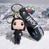 أزياء الرسوم المتحركة فيلم Keychain Character Rubber و Key Ring لسلسلة مفاتيح المجوهرات على ظهره 083525