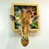 Sculptures 3D Cadre Photo Girafe Pendentif Créatif Accessoires De Décoration Murale