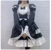 lolita coda di rondine Dr corsetto Cincher pizzo Dr cameriera costume da donna gotico alto basso vestito Cott Lg Hem per ragazze E1Uk #