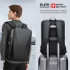 SWISS MILITARY 17 Zoll Laptop Wasserdicht TSA Anti-Diebstahl Hartschalentasche Büro Herren Business Rucksack Mochilas