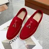 Designers Shoe Casual Shoes Loafers LP Flat Low Top Suede Cow Leather Oxfords Moccasins Summer Walk Comfort Slip On Loafer Rubber Sole Outflats Loro Piano Sneakers