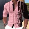 Explosivo Four Seass Fi Camisa de hombre Impreso Casual Busin LG Manga Stand Collar Camisa Ropa de hombre E2hA #