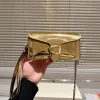 Chaîne bandoulière sac de créateur caoches femmes sac à main en cuir chaîne d'épaule petit sac de messager carré argent luxe