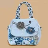 Bag Johnature Versatile Summer Lightweight Canvas Kvinnliga handväskor 2024 Leisure Women Retro Shoulder Messenger Väskor