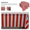 Table Cloth 2 Pcs Striped Tablecloth Rectangular 6 Places White Fabric Waterproof Wedding Party Decorations Disposable Tablecloths