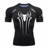 Nouveau Compri Shirt Hommes Fitn Gym Super Hero Sport T-shirt de course Rgard Tops Tee T-shirt à manches courtes à séchage rapide pour hommes 91y1 #