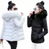 2023 inverno nova jaqueta feminina grande pele com capuz grosso para baixo parkas casaco feminino fino quente outwear u5XX #