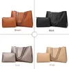 Kordelzug Frauen Leder Taschen Für 2024 Luxus Handtaschen Designer Große Tote Hand Tasche Kette Handtasche Set Bolsa Feminina