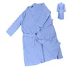 Women's Sleepwear Bathrobe Waffle Gown Spa Robes Formal Dress Shower Nightgown Pajamas Thin Section Long