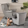 Chair Covers Children Size High Back Armchair Velvet Stretch Wing Elastic Non-Slip Kid Single Sofa Slipcovers Home Decor