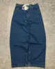 Y2K Fi Vêtements Jeans droits lâches Harajuku Haut de gamme Brodé simple niche Jeans taille haute Goth Hip Hop streetwear P0sz #
