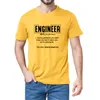 Unissex 100% Cott Engineer Dad Definiti Noun Black Summer Men's Novidade Camiseta de alta qualidade Mulheres Casual Streetwear Tamanho UE N5X0 #