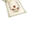 Tabla de tela de tela Resistente y lavable Matadero bordado Mat de encaje Cubierta de tela de satén Protectora para fiestas de bodas