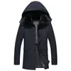 autumn Winter Lg Men Windproof Down Jacket Coats Mens Warm White Duck Down Hooded Jacket Parkas Fox Fur Collar Overcoat Male D4cA#