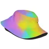 Basker män kvinnor pastell tie-dye hink hatt design mönster bärbar fiskare hattar koreanska fiske mössor gata style sol