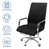 Chair Covers WINOMO Rotating Armchair Slipcover Removable Stretch Computer Office Cover Protector (Black)