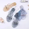 Pantoufles 2023 Summer Flip Femmes Slide Sandales Crystal Flash Beach Chaussures décontractées Plate-forme compensée légère H240328KMDW