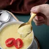 Colheres de aço inoxidável mini colher / sorvete açúcar sal tempero curto lidar com colher de café de chá - ferramentas de cozinha douradas