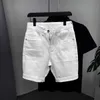 Summer Simple och Fi Streetwear Blue Luxury Men's Clothing Designer Slim Boyfriend Wed Jeans med Ripped Streetwear F3ks#