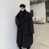 män japan streetwear inkluderar halsduk tunna stuga vadderad lg kappa ytterkläder manlig casual lös parkas jacka överrock w5vj#