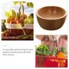 Ensembles de vaisselle en forme d'assiette de fruits en bois en bois Plat de collation Plat Assiets de desserts Salad Bowl Salad Bowl