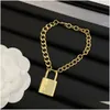 Pendant Necklaces Luxury Classic Gold And Sier Lock Necklace Fashion Jewelry Letter B High Quality With Box Drop Delivery Pendants Otvvk