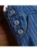 Sokotoo mannen Streep Gedrukt Blauw Denim Bib Overalls Bretels Jumpsuits Overall Jeugd Jeans J363 #