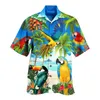 Nieuwe Zomer Shirts Mannen Oversized Strand Heren Shirt Korte Mouw Cocut Boom Print Fi Hawaiiaanse Tops Herenkleding n2vi #