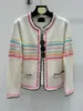 3001 2024 Runway Spring Summer Brand samma stil tröja långärmad besättning nacke modekläder vit rosa shun