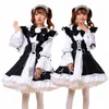 Halen Costume Maid Dres Japończyka klasyczna karma LG Sleved Maid Cute Dr Maid Cosplay Odzież K5wl#