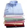 Plus 5xl 6xl Men's Oxford Social Shirt LG Sleeve Casual Randig Solid Slim Fit Butt Down Busin Office White Camisa Blus W7ZU#