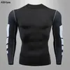 T-shirt de course pour hommes Gym Fitn Jogging T-shirt Basketball Football Match Ball Sports Jersey MMA Boxing Tight Sportswear I0hA #