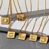 deli chains 14k gold necklace for women celi saijia diamond 26 letter womens indifference eglish square pendant clavicle chain cel269f