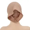 Schals Mode Einfarbig Inneren Hijab Turban Baumwolle Streifen Stretch Frauen Hijabs Undercap Muslimischen Kopftuch 28 22CM