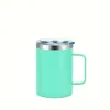 1pc 16oz/22oz Stainless Steel Insulated Coffee Mug Handle, Double Wall Vacuum Travel Mug, Tumbler Cup with Sliding Lid