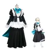 Anime Blu Archivio Cosplay Asuma Toki Donne Lolita Cameriera Uniforme Lg Dr Parrucca Armored Ornament Bow Suit Costume di Carnevale Sexy 22tZ #