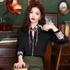 Blouses pour femmes YCMYUNYAN-Soie Style chinois Satin pour femmes Vintage Vêtements Broderie Tops Lâche Printemps Été