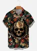 skull Pattern 3D Printed Men's Shirt Man/Women Casual Fi Short Sleeves Shirts Hawaiian Streetwear Oversized Unisex Clothing R79j#