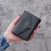 Wallets Solid Color Fashion Simple PU Short Wallet Purse For Women Large Capacity Multi-card Slots Card Holder Coin Pouch